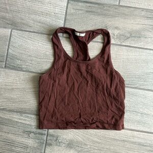 Active basic brown tank top